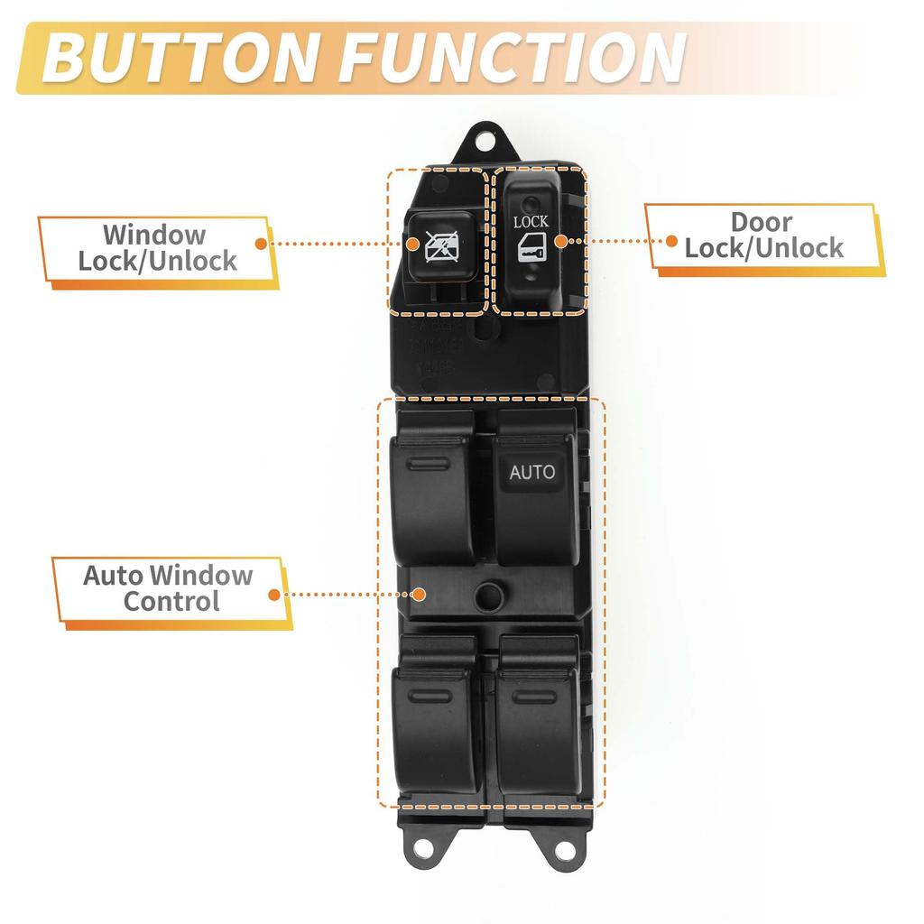 uxcell Compatible Toyota Yaris 1999-2005 Front Right Driver Side Power Window Switch Window Control