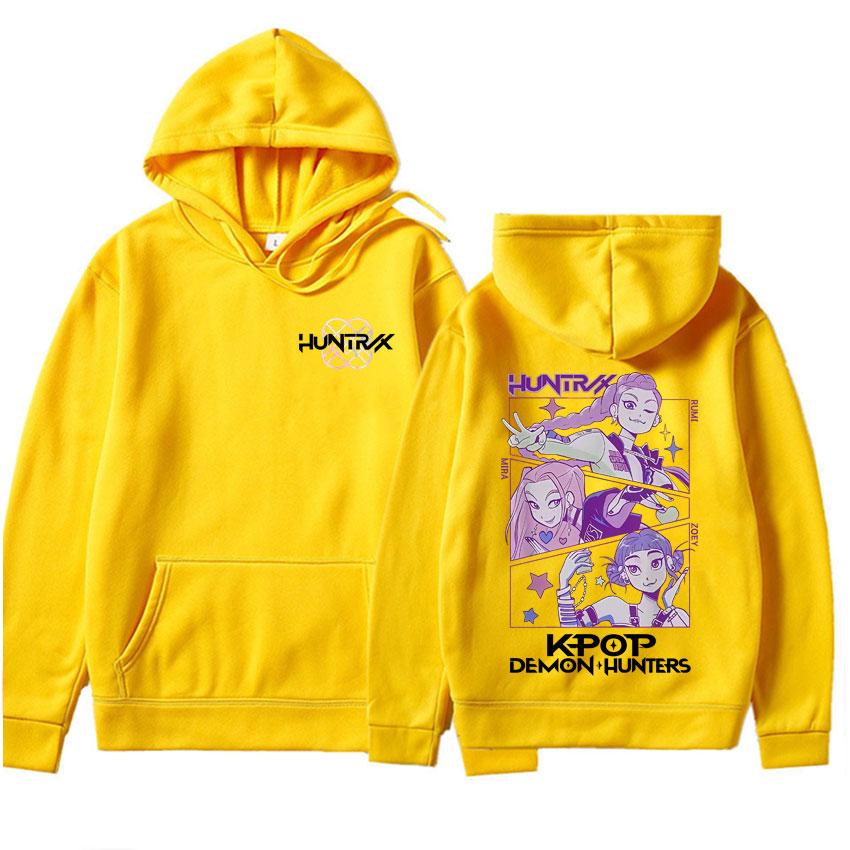 K-Pop Demon Hunters Hoodie Harajuku Pullovers Tops Streetwear Sweatshirts Anime Fashion Casual Hoodies