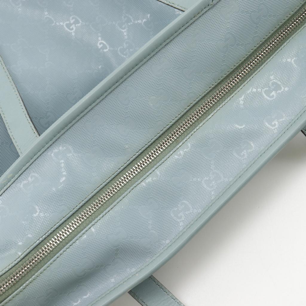 GUCCI GG implementation Tote Bag 211137 light blue PVC unisex Used