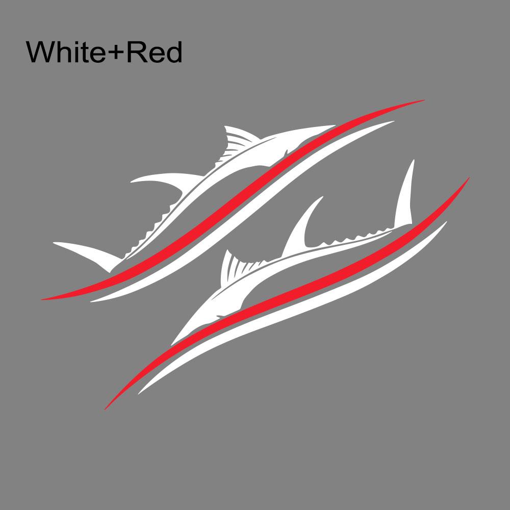 2pcs/set Fish Stripes Style Car Decals for Vehicle Car Boat RV Campervan Caravan Motorhome Window Decorate Waterproof Vinyl