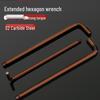 High Strength S2 Ball Head L-Type Extended Hex Key Wrench, Inner Hexagonal 6-Angle, Sizes 2.5mm & 4mm