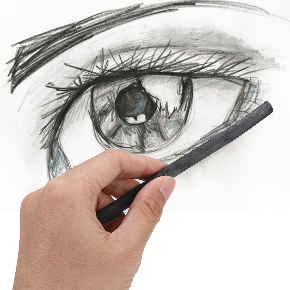 25pcs Charcoal Pencil Drawing Charcoal Bar Artist Art Drawing Tools Sketch Pencil