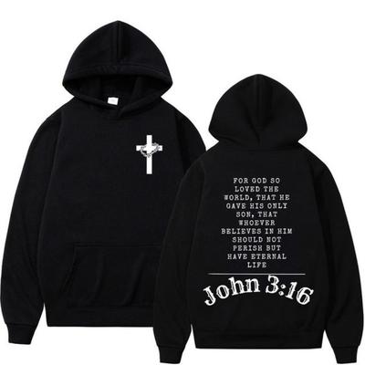 Męska i Damska Odzież Sportowa z Kapturem z Nadrukiem Krzyża, Modna Retro Wszechstronna Bluza z Kapturem, Wysokiej Jakości Streetwear