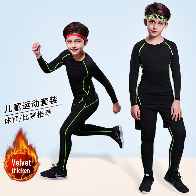 Dětská rychleschnoucí sportovní souprava: Chlapecké podzimní/zimní body pro basketbal a fotbal