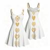 Women Plus Size Spaghetti Strap Off Shoulder Dress Bald Eagle Splash Art Patriotic Print Swing Dress