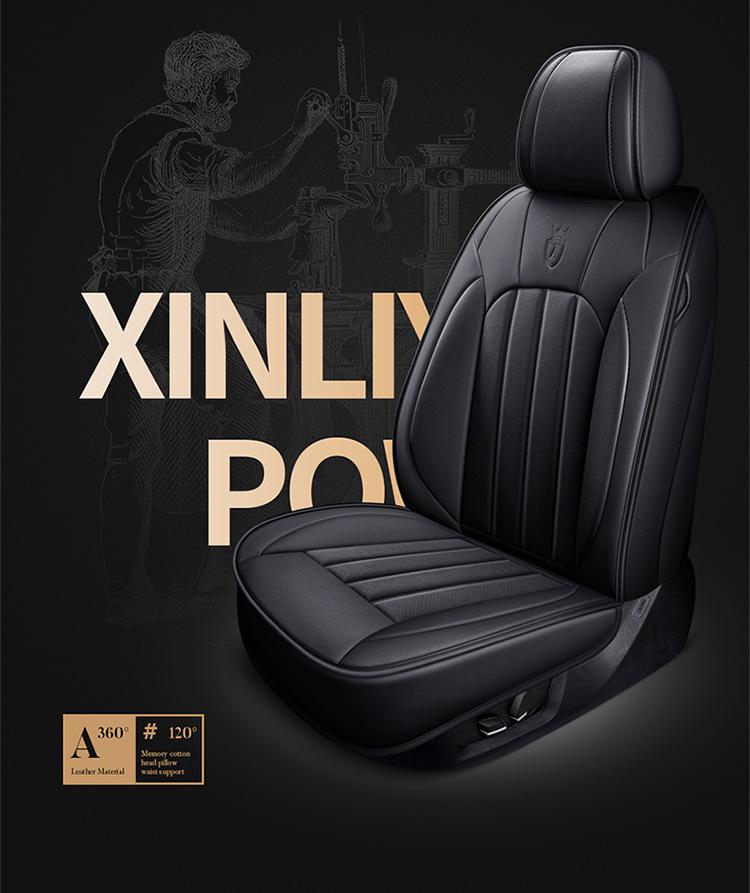Five-Seater Universal Genuine Leather Car Seat Cushion