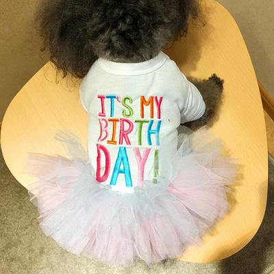 Urlaubsthema-Hundekleid, Geburtstag, Prinzessinnenrock, Tutu-Kleid, mehrere Schichten, Hochzeit, Hundekleidung für kleine Hunde, Mädchen, Katzen-Outfit