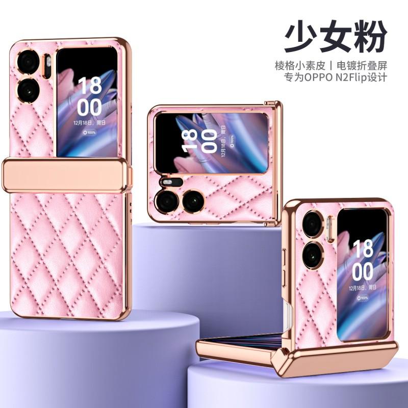 Full Coverage Flip Phone Case OPPO Find N2 Faux Leather Protective Cover With Hinge Protection Shockproof Scratch