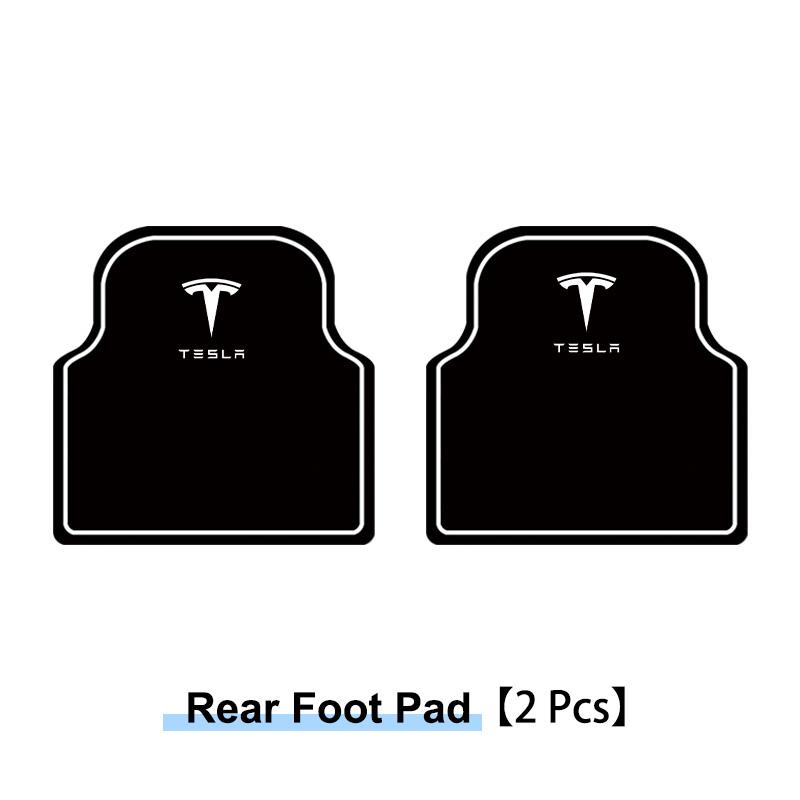 2/4Pcs New Car Front Rear Floor Mats Interior Carpet Non-slip Pad For Tesla Model 3 Model S Model X Y Cybertruck Roadster SpaceX
