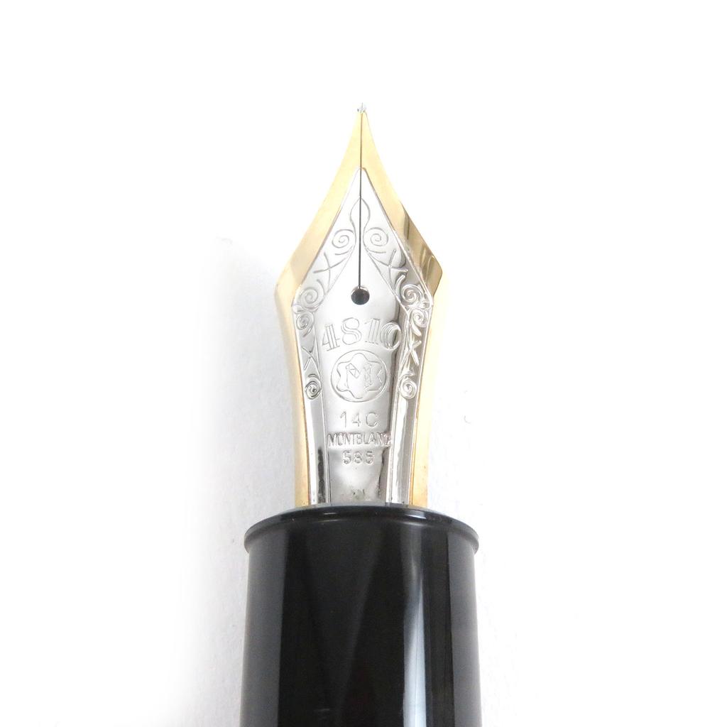 Very Good MONTBLANC Fountain Pen Meisterstck 149 Cap Type Black Gold 14C Mens Used