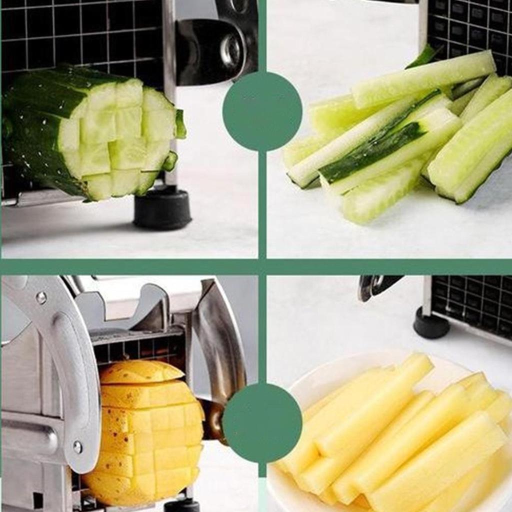 Vegetable Fruit Chopper French Fry Cutter Stainless Steel French Fry Replacement Cutter Potato Slicer Kitchen Gadget for Tomato