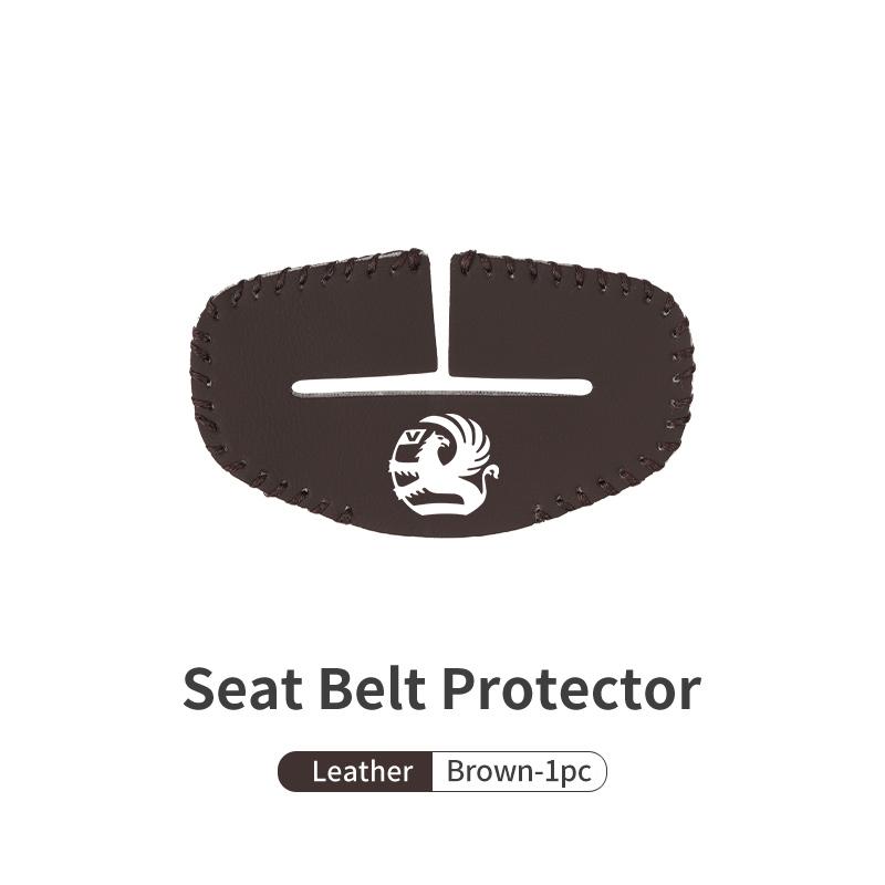 

Leather Car Safety Belt Buckle Protector Anti-Scratch Cover Auto Accessories For Vauxhall Corsa VXR Crossland Combo Life Astra