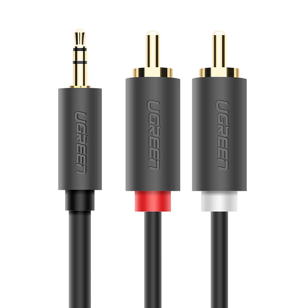 Audio Cable 35mm Minijack Male 2RCA Male 5m Gray