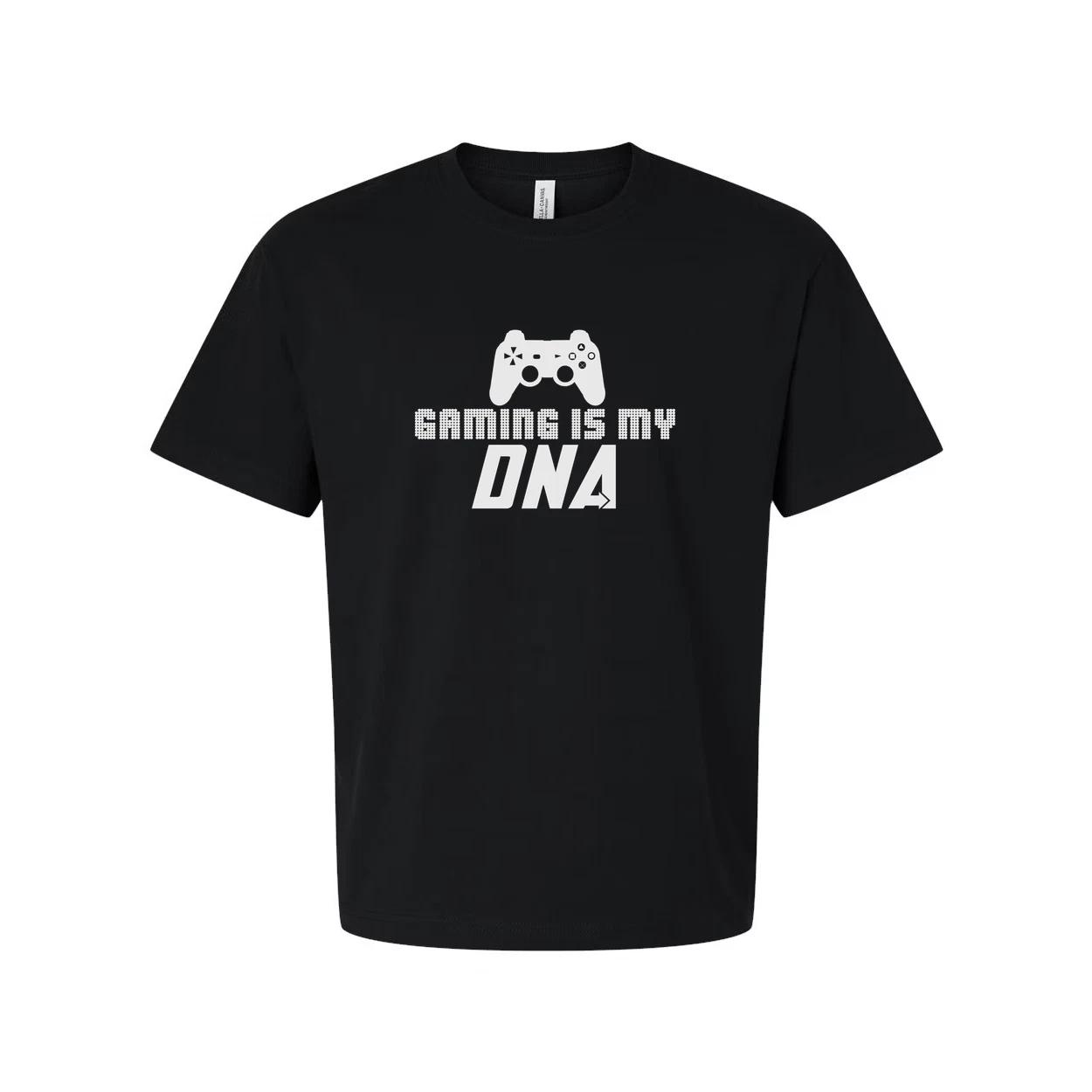 

Gaming Is My DNA Unisex Graphic T Shirt With Game Controller Emblem For Gamers A S