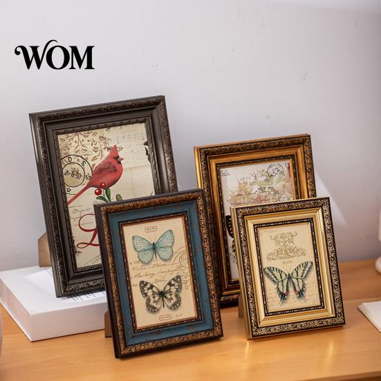 Vintage Style Picture Frame 5/6/7/8/10-inch A4 Photo with Acrylic Front, Display Holder Lightweight for Tabletop, Family Decoration Home Office