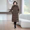 New Cotton-padded Clothes Women's Long Over-the-knee Winter Thickened Mother Cotton-padded Jackets Slim and Thin Middle-aged and Elderly Cotton-padde