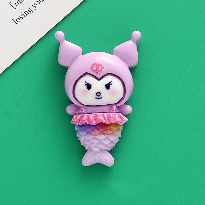 10 Pcs New Mini Kawaii Cartoon Mermaid Animal Kitten Series Resin Scrapbook Diy Jewelry Children Gift Hairpin Accessories A26