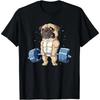 Pug Weightlifting Funny Animal Men Fitness Gym Workout Tee T-Shirt for Men Women Men Clothing Print Tee