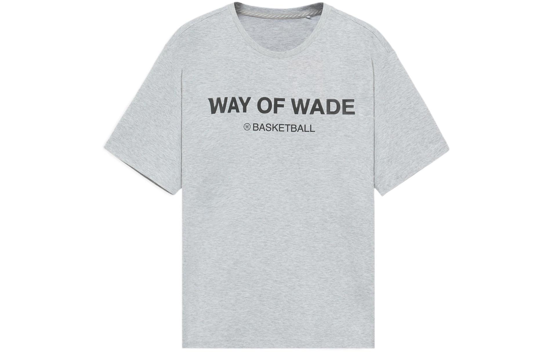Li Ning Wade Collection T Shirts Men s Heather Gray Crew Neck Moderate Straight Fit AHSS439-3 M