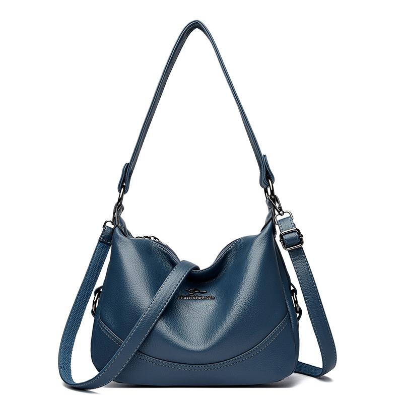 PU Leather Commuter Fashi Vintage Casual Tote Bag Maillard Stylish Crossbody Bags for Women Texture Large Capacity Temperament