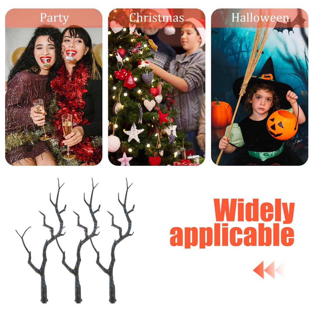 10Pcs Artificial Antler Branches Plastic Decorative Twigs Fake Dry Branches Photo Props Home Party Vase Filling DIY Flower