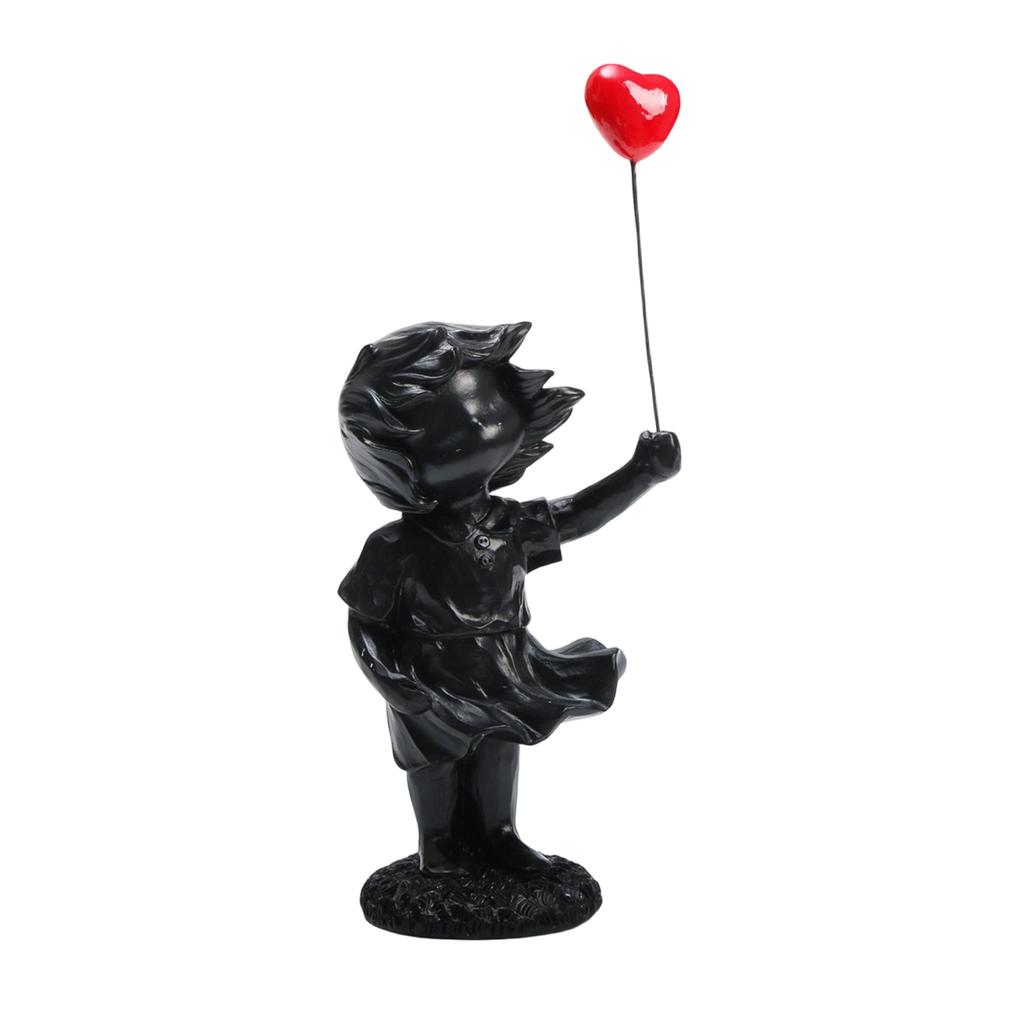Artistic Sculpture Desktop Ornaments, Resin Children And Heart Shaped Decorations, Suitable For Home, And Bookshelf Decoration.