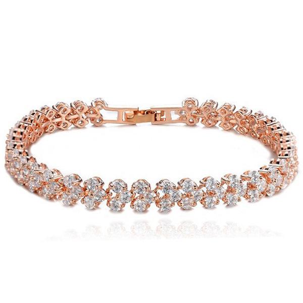 Ka Shi Tong Roman Crystal Zircon Bracelet: Elegant Ladies' Shiny Jewelry, Perfect Christmas Gift