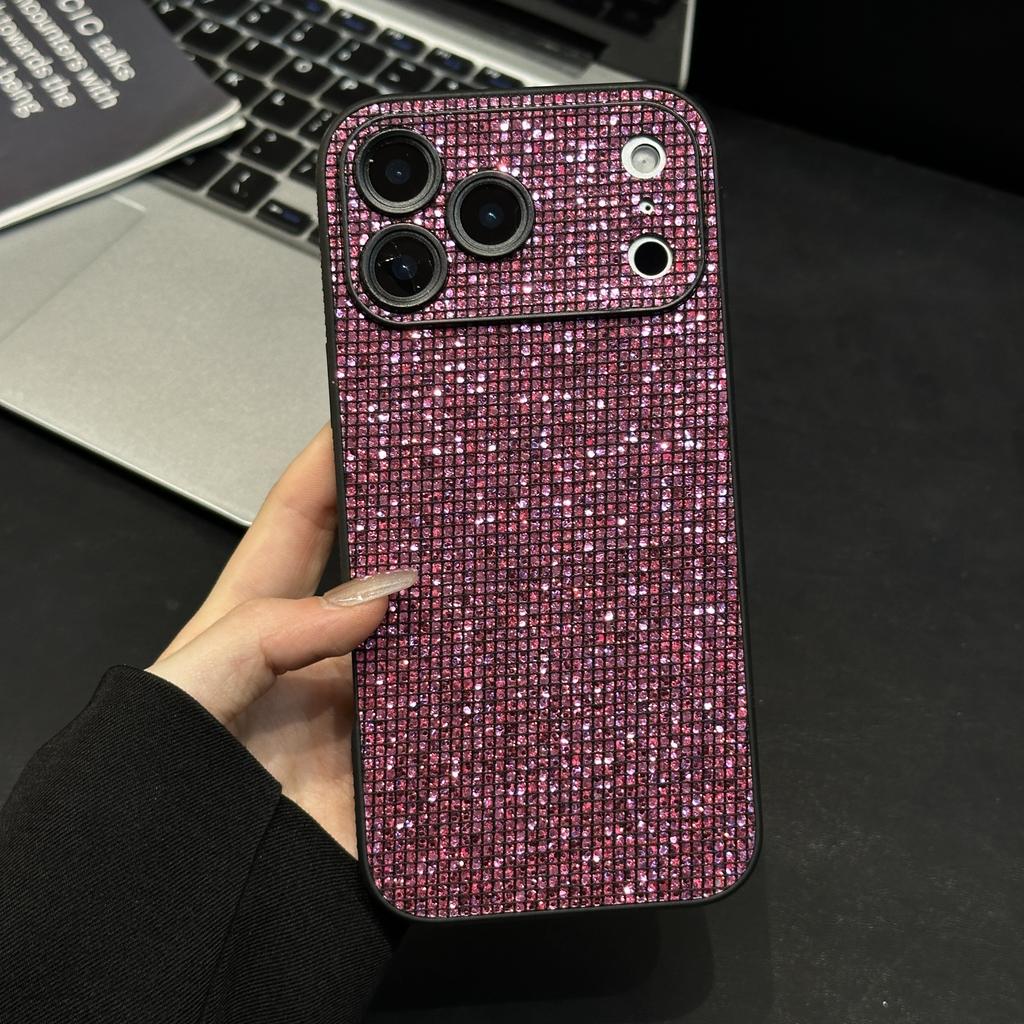Shockproof Aurora Glitter Shiny Diamond Case For For Iphone 17 16 1 14 13 Pro MAX 17pro Rhinestone Camera Protect Hard Cover