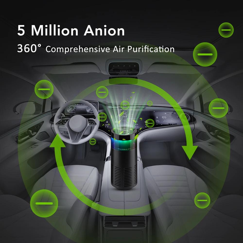 Mini Car Diffuser Purifier Essential Fragrance Aroma Air Aromatherapy Humidifier Freshener Perfume Oil Mounted Ionizer Generator