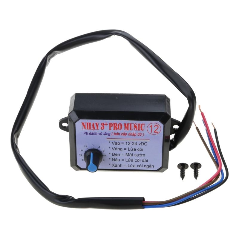 12 Sound Car Horn Controller Electric Horn Speaker 12V 24V Car Truck Air Horn Controller Automobile Speaker Horn