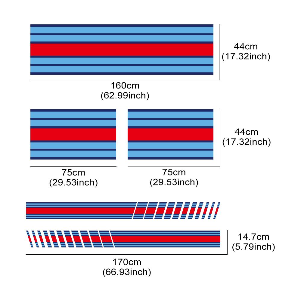2PCS Car Door Side Bonnet Stripes Stickers Waterproof Vinyl Decals Car Body Styling Decorative Stickers Accessories For Fiat 500