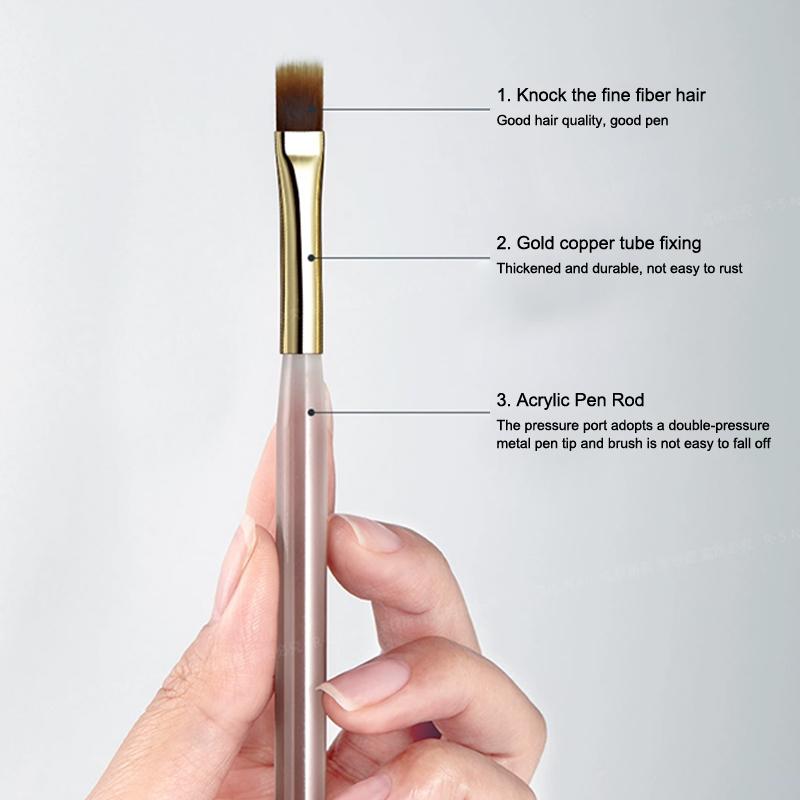 Nail Art Brush Multifunctional Stripe Liner Brushes Modeling Water Ripple Diy Design Hard Bristle Brush Nail Art Tools