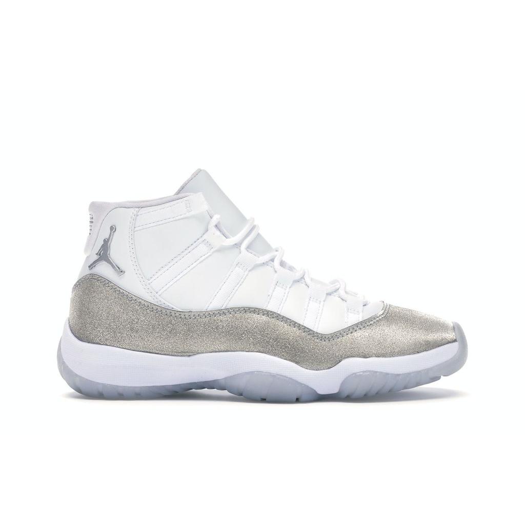 Air Jordan 11 Retro Vast Grey Women Sneakers White Metallic-Silver-Vast-Grey AR0715-100