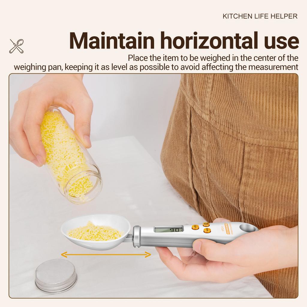    -6 Multifunctional Digital Display 2-in-1 Electronic Scale Measu  Spoon Weighing Gram Meter Measu  Spoon Scale Kitchen Thermometer