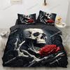 3D Print Skull Bedding Set Boys Girls Twin Queen King Size Duvet Cover Pillowcase Bed Boys Adult Home Textileextile Luxury Gift