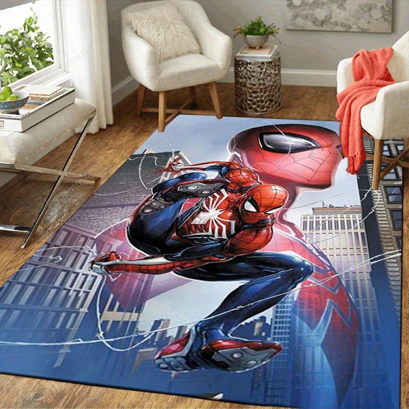 1 Stück Disney Spiderman Muster Teppich Bereichsteppich Rutschfester Teppich Handwaschbar Fußmatte Geeignet für Wohnzimmer Schlafzimmer Heimdekoration Raumdekoration