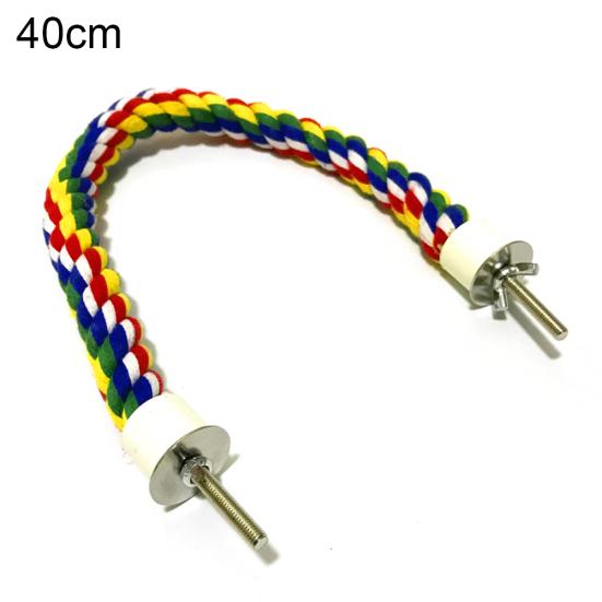 

Pet Bird Parrot Chewing Bar Swing Hanging Climbing Perch Cage Play Bite Toy 40cm