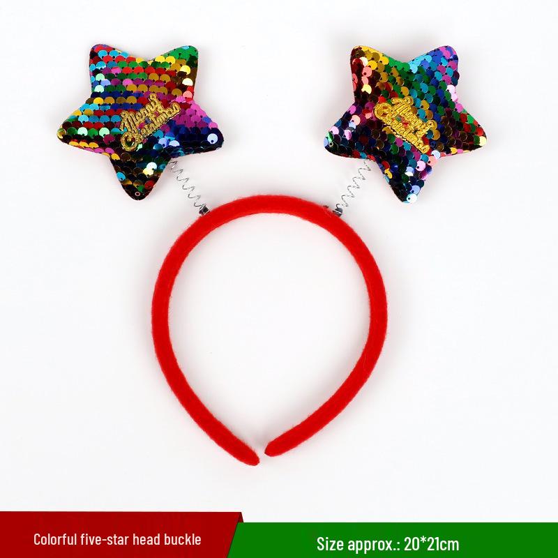 Christmas Deer Antler & Snowman Headband - Festive Party Headdress Gift