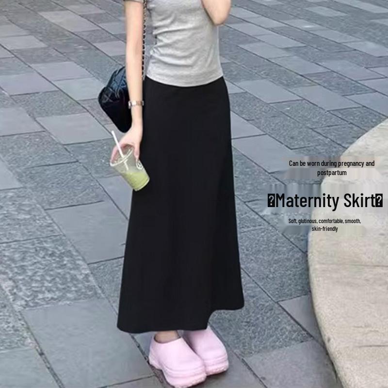 Maternity Mermaid Skirt - 2026 Summer Casual Slim Fit Mid-Length Hip-Hugging Design 2XL
