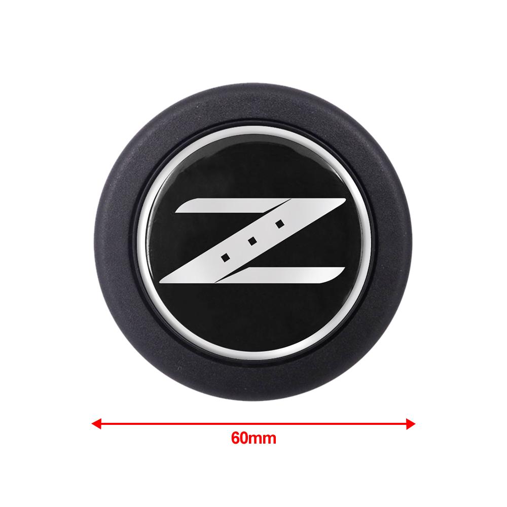 Universell JDM 1 Stück Silber Z Hupenknopf Auto Hupe Rennwagen Lenkrad Hupenknopf Abdeckung Fairlady Z34 Für NISSAN Auto Styling
