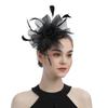 New Feather Headdress European and American Bridal Bow Hair Accessories Party Photo Jockey Club Top Hat Flower