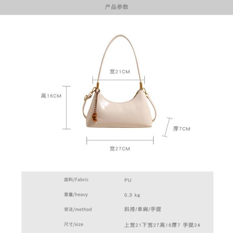 Niche crescent bag oil wax leather underarm bag women's new retro design single shoulder messenger bag