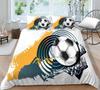 3D Printed Football Bedding Quilt Cover Pillowcase Full Size Double Bed Set 2/3 Pieces of Microfiber Fabric Soft Home Decoration