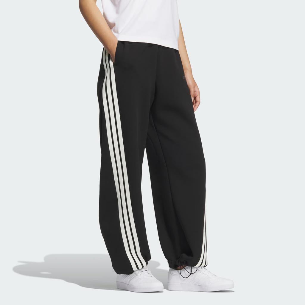 Adidas Story Double Knit Banana Pant Loose Fit Sports Banana Stripe Casual Pants Women Pants KB8998