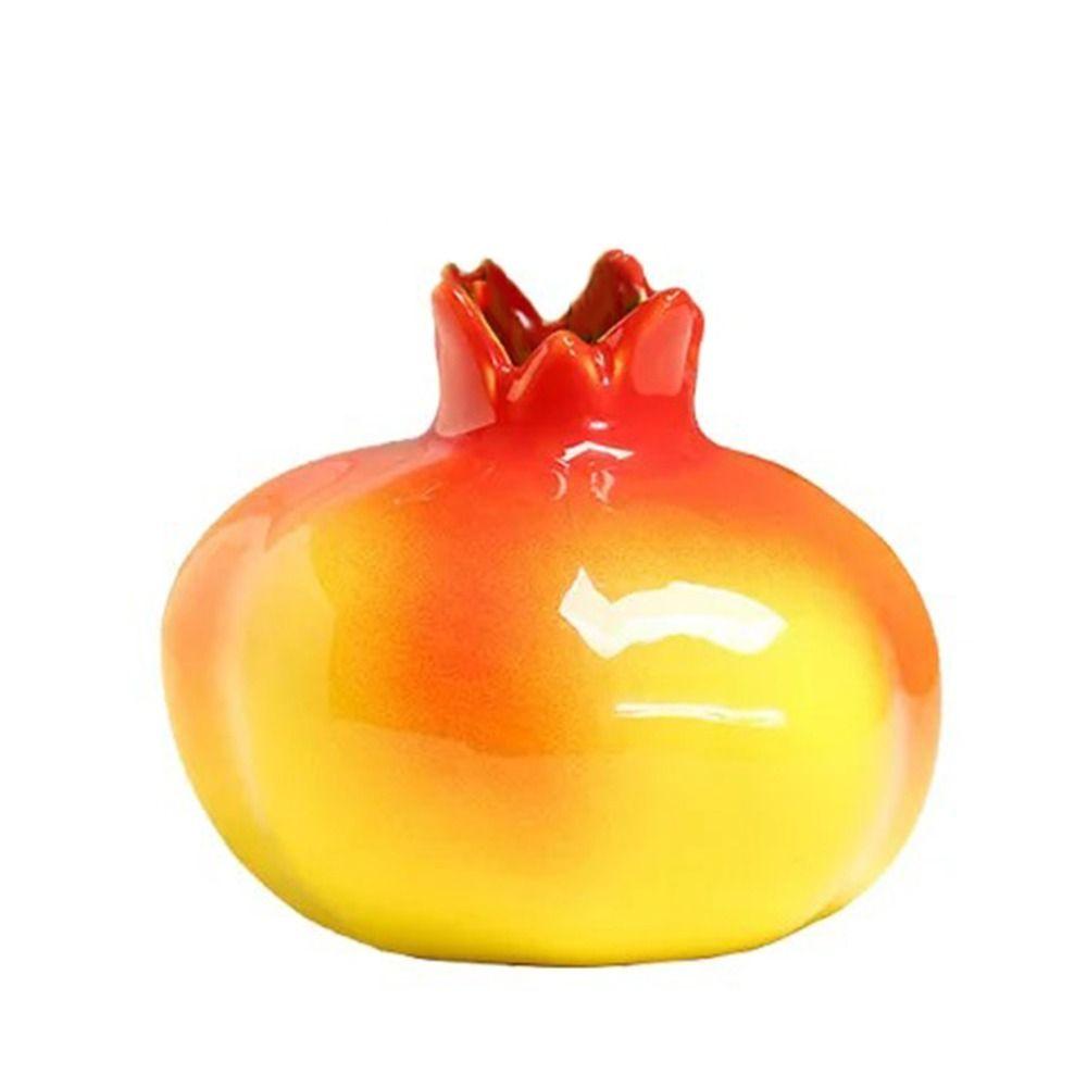 

Creative Ceramic Vase No Holes Home Ornaments Exquisite Hydroponics Plant Pot Flower Arrangement жёлтый