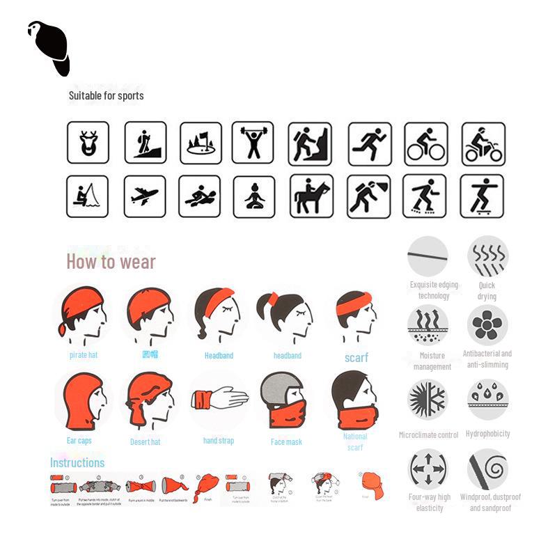 Xunhui Starry Sky Series Multifunctional Sports Bandana & Sun Protection Cycling Headband