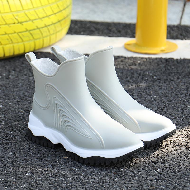 Модные водонепроницаемые короткие бархатные нескользящие сапоги для взрослых 41 — фото 10