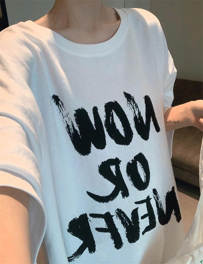 Women's Khaki Retro Plus Size Short Sleeve T-shirt - Summer Casual Loose Mid-Length Design with Letter Print