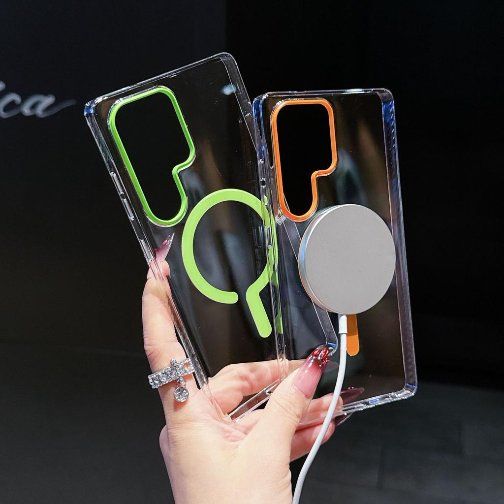 Strong Magnetic Suction Suitable for Samsung S25ultra Mobile Phone Case Anti Fall Ultra Thin Simple Protective Case