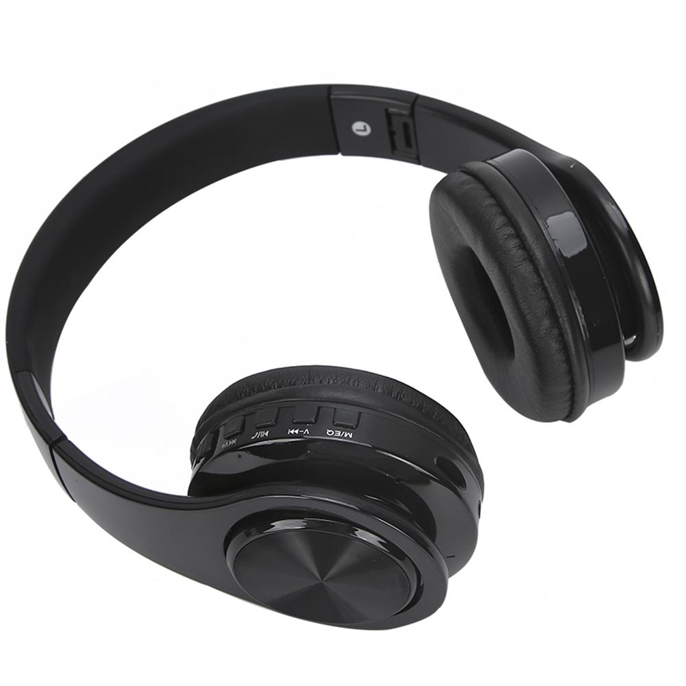 Bluetooth 5.0 Earpiece Wireless Over Ear Stereo Headset with Microphone Gaming HeadsetsBlack